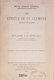 Cover of The Epistle of St. Clement, Bishop of Rome by Clement I Pope.