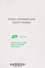 Front cover of Public companies and equity finance 2014 by Alexis Mavrikakis