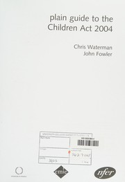 Front cover of Plain guide to the Children Act 2004 by Chris Waterman