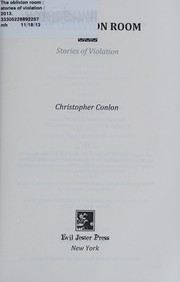 Cover of The oblivion room by Christopher Conlon