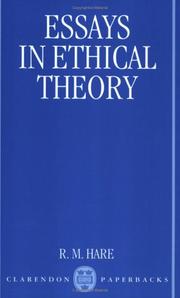Front cover of Essays in Ethical Theory by Hare, R. M.