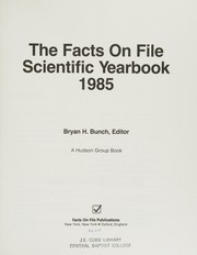 Front cover of 1985 Facts On File Scientific Yearbook by Bryan Bunch