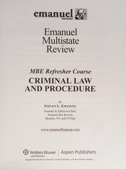 Cover of Emanuel multistate review by Steven Emanuel