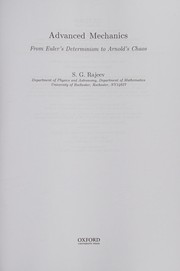 Cover of Advanced Mechanics by S. G. Rajeev