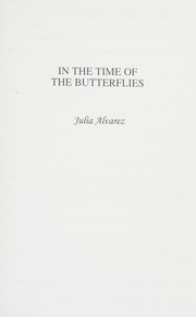 Front cover of In the time of the butterflies by Julia Alvarez