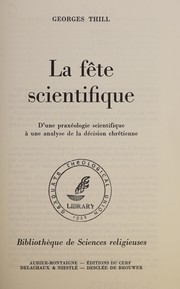 Front cover of La fête scientifique by Georges Thill