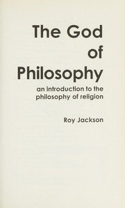 Front cover of The God of Philosophy by Roy Jackson