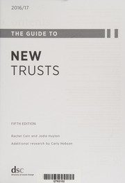 Front cover of The guide to new trusts by Rachel Cain