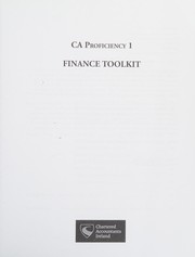Cover of Finance toolkit by Chartered Accountants Ireland