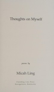Cover of Thoughts on myself by Micah Ling