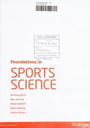 Front cover of Foundations in Sports Science by Anthony Bush