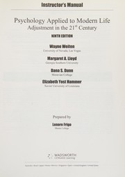 Front cover of Instructor's manual [for] psychology applied to modern life by Lenore Frigo