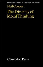 Front cover of The diversity of moral thinking by Neil Cooper