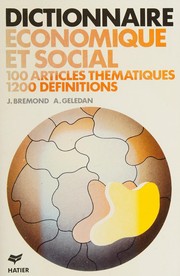 Front cover of Dictionnaire économique et social by Janine Brémond