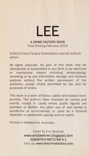 Cover of Lee by Cameron Ashley