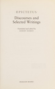 Cover of Discourses and Selected Writings by Epictetus