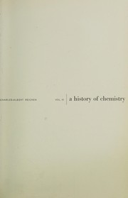 Cover of A history of chemistry by Charles-Albert Reichen