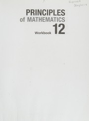 Cover of Principles of mathematics 12 by Cathy Canavan-McGrath