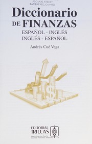Front cover of Diccionario de finanzas by Andrés Cué Vega