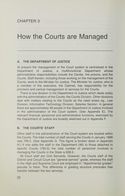 Cover of Management and financing of the courts by Ireland. Working Group on a Courts Commission.