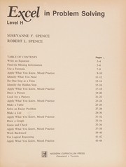 Cover of Excel in mathematics by Maryanne Y. Spence