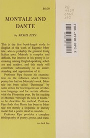 Front cover of Montale and Dante by Ismail Kadare