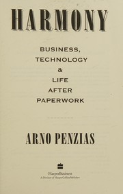 Front cover of Harmony by Arno A. Penzias