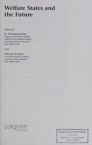 Front cover of Welfare States and the Future by B. Vivekanandan