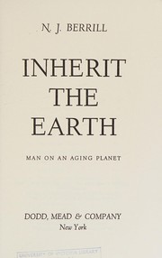 Cover of Inherit the earth by N. J. Berrill