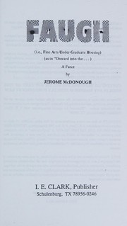 Front cover of Fine Arts Under-Graduate Housing by Jerome McDonough