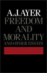 Front cover of Freedom and morality and other essays by A. J. Ayer