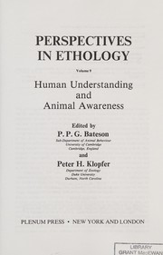 Front cover of Perspectives in Ethology Vol. 9 by P. P. G. Bateson