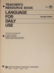 Cover of Language for daily use by Dorothy S. Strickland