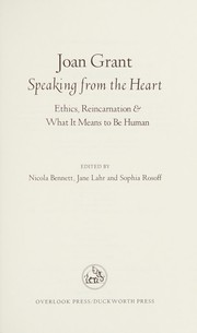 Cover of Speaking from the heart by Joan Grant