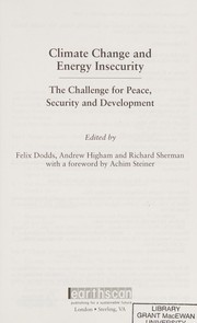 Front cover of Climate change and energy insecurity by Felix Dodds
