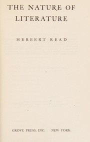 Front cover of The nature of literature by Herbert Edward Read