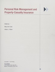 Cover of Personal risk management and property-casualty insurance by Mary Ann Cook