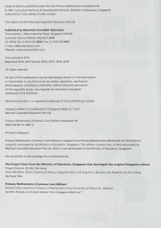 Cover of Primary mathematics by Unknown