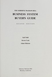 Front cover of The Osborne/McGraw-Hill Business System Buyer's Guide by Gail Todd