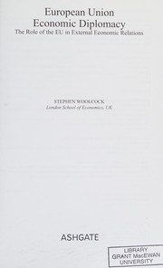Front cover of European Union economic diplomacy by Stephen Woolcock
