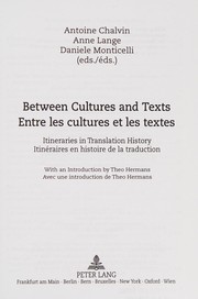 Cover of Between cultures and texts by Antoine Chalvin