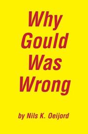 Cover of Why Gould Was Wrong by Nils K. Oeijord