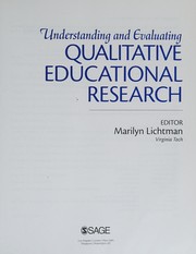 Front cover of Understanding and evaluating qualitative educational research by Marilyn Lichtman