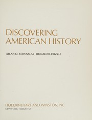 Front cover of Discovering American history by Allan O. Kownslar