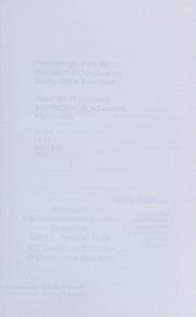 Front cover of Proceedings of the 8th International Congress on Mathematical Education by Spain) International Congress on Mathematical Education (8th 1996 Sevilla