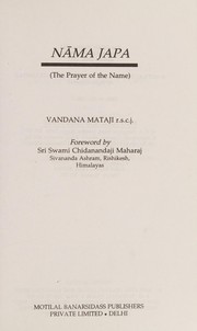 Front cover of Nāma japa = by Vandana Sister.