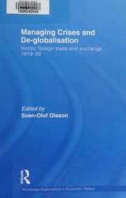 Front cover of Managing crises and de-globalisation by Sven-Olof Olsson