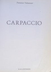 Cover of Carpaccio by Francesco Valcanover