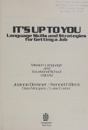 Front cover of It's up to you by Mission Language and Vocational School.