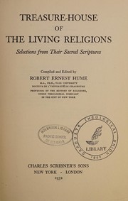 Cover of Treasure-house of the living religions by Robert Ernest Hume